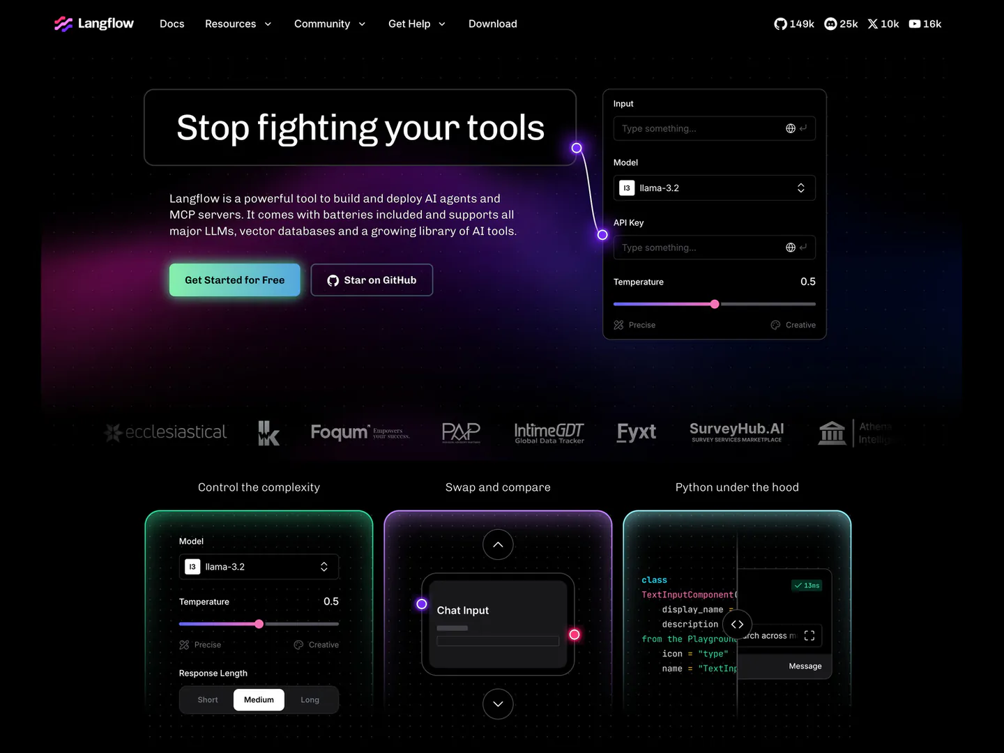 Marketing Website for an AI Agent and MCP Platform